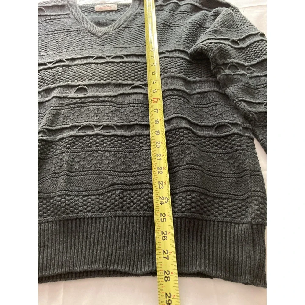Vtg Titleist by Corbin Sweater Men 2XL 3D Cable Knit Combed Cotton Vneck Golf